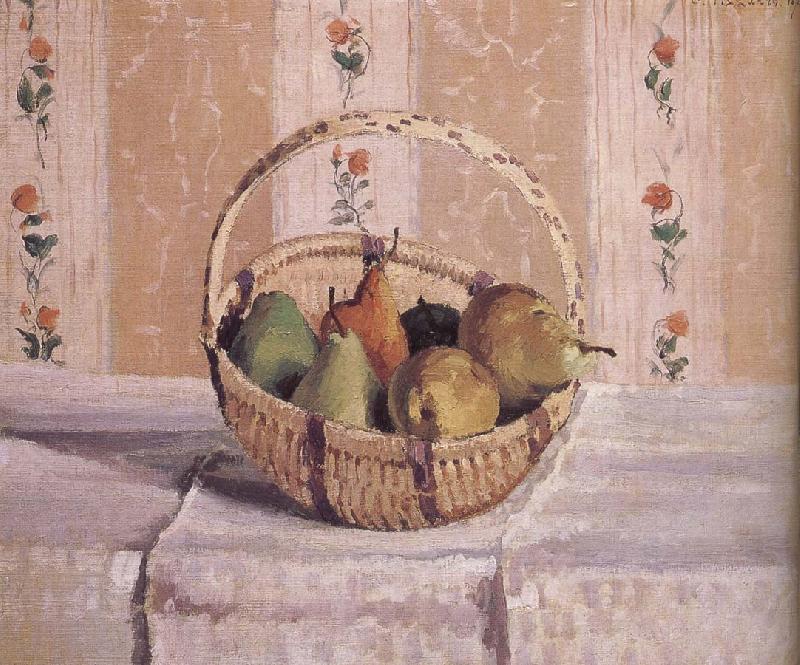 Camille Pissarro basket of apples and pears oil painting image